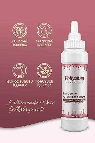 Pollyanna Frambuaz Çikolata Sos 320 Gr - Waffle & Pankek & Krep & Tatlı Sosu