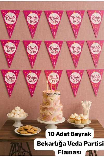 ÇEÇEN HOME 10 τεμάχια σημαιών με γραφή  "Bride To Be " για πάρτι αποχαιρετισμ...