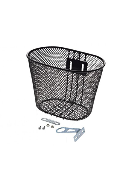 WMX Children's bicycle front basket, black color, 25x17x15 cm