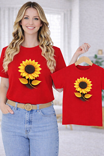VODEXA Tricou oversize unisex pentru copii, tricou twin, imprimat cu flori ga...