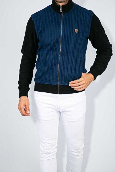 Voltaj Ανδρικό φούτερ με φερμουάρ Sierra, μαύρο