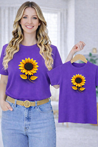 VODEXA Majka Unisex Dječja Kombinacija Oversize T-Shirt Majica za Dvoje ŽUTI ...