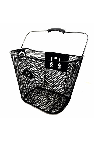 DSX Front bicycle basket XH-BK-07, mesh type, Click attachment, black color