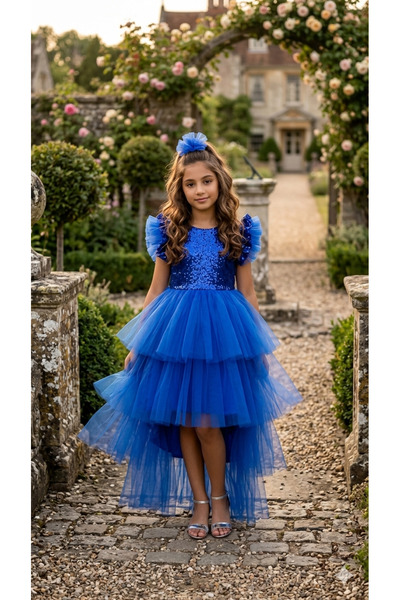 ÇİDO KİDS KUYRUKLU TÜLLÜ ELBİSE