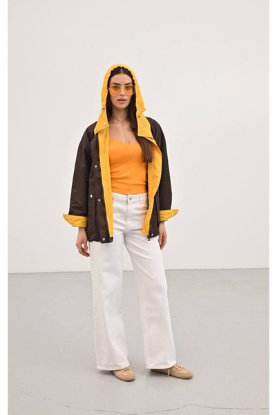 DENİKK TREND İKONİK TASARIM SU İTİCİ ÖZELLİKLİ RÜZGARLIK YAĞMURLUK CEKET-ICONIC -WATER REPELLENT RAINCOAT