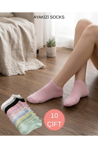 ayakizi socks 10 Pairs of Economical Colorful Women's Booties Socks