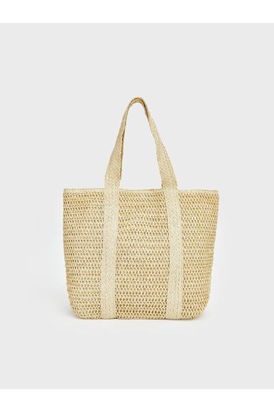 LC Waikiki LCW ACCESSORIES Ψάθινη τσάντα παραλίας για κορίτσια