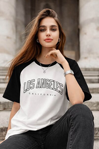 Massgai Unisex Σχέδιο Λος Άντζελες Καλιφόρνια, Μπλουζάκι με στάμπα, υπερμεγέθ...