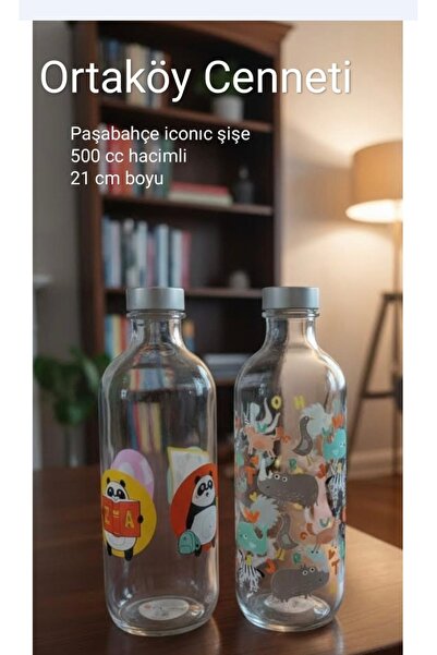ORTAKÖYCENNETİ Paşaabahçe ıconıc dekoru 2 ad şişe 500 cc panda ve hayvanlar a...