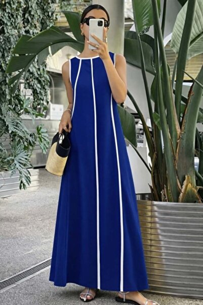 Wear Up Γυναικείο φόρεμα με ανοιχτό λαιμό και λεπτή λωρίδα με λεπτομέρεια, μα...