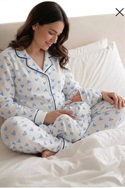 BEGONYA BEBECE KIDS Anne bebek pijama takimi yenidogan bebek hastahane çıkışı...