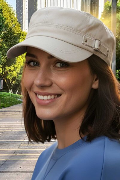 Uniquetrenders Γυναικείο καπέλο Castro Kep από 100% βαμβάκι με λεπτομέρεια αγ...