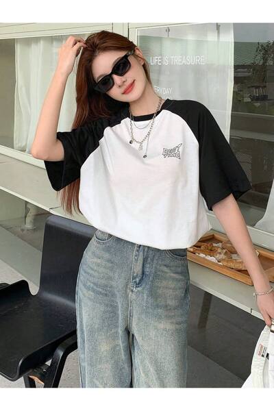 Massgai Μπλουζάκι Unisex με στάμπα, υπερμεγέθη, χτενισμένο βαμβακερό, με μανί...