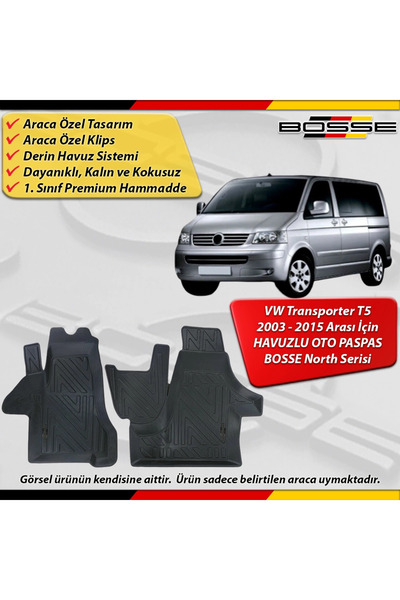 BOSSE North VW Trasnporter T5 Paspas Araca Özel 2003 - 2015 Arası İçin Derin ...
