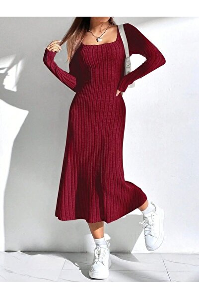Iuliashop Rochie midi Savanna Grena - S