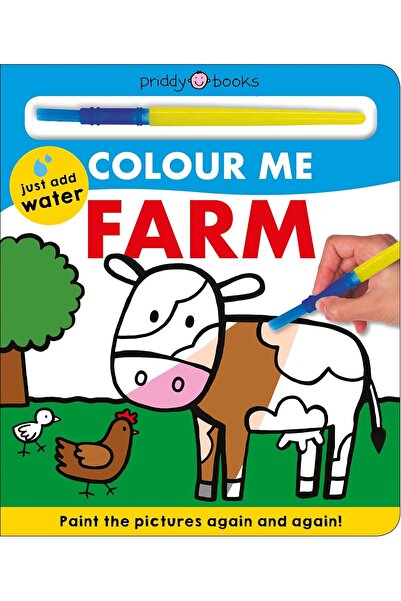 Priddy Books Cartelă de pictură cu apă reutilizabilă Colour Me Farm