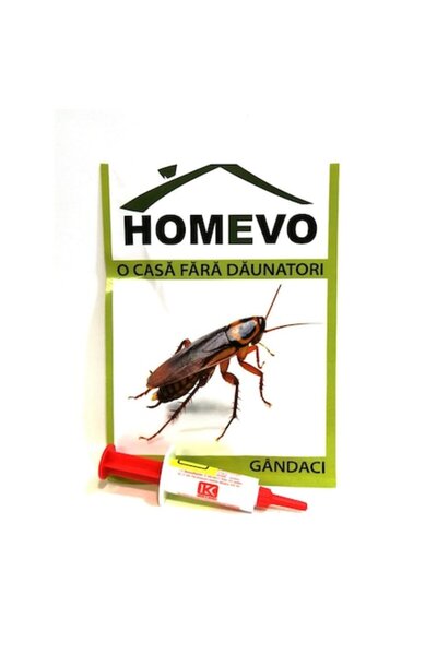 Homevo Insecticid gel Foval pentru gândaci, seringă 5 grame