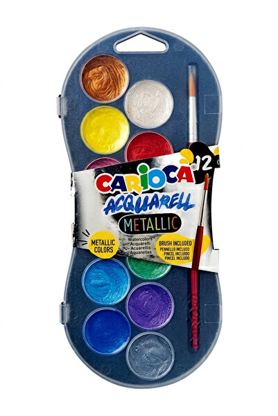 The Monarch Co Carioca Acquarell Metalik Sulu Boya 8 Renk Fırçalı - Çocuk San...