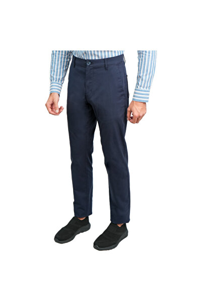Giordano Men’s Slim Tapered Stretch Twill Khakis with Elastic Waist