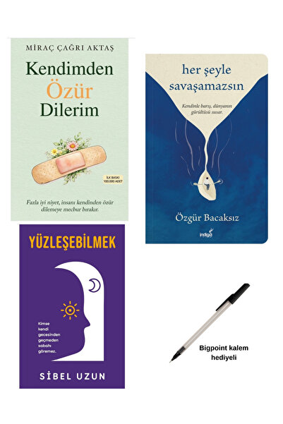 İndigo Kitap Kendimden Özür Dilerim / Her şeyle Savaşamazsın / Yüzleşebilmek ...