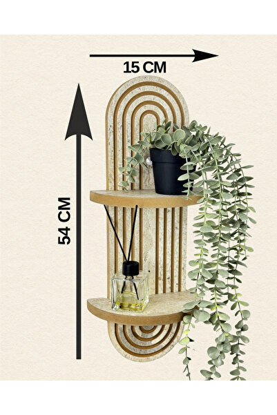 SENNEDİLERSEN Semplice Tam Model Dekoratif Duvar Rafı 54x15 cm