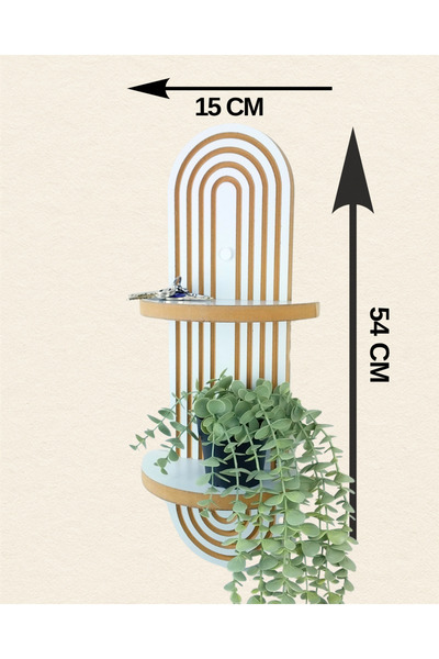 SENNEDİLERSEN Semplice Tam Model Dekoratif Duvar Rafı 54x15 cm
