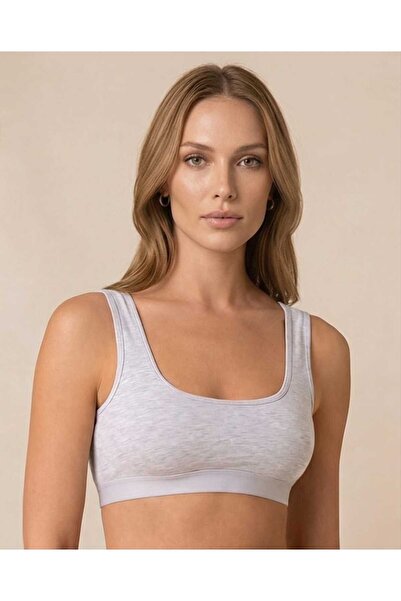 LİRONA -Γυναικείο μπουστάκι από βαμβακερό σουπερμερινέζιο ύφασμα, χωρίς μπανέ...