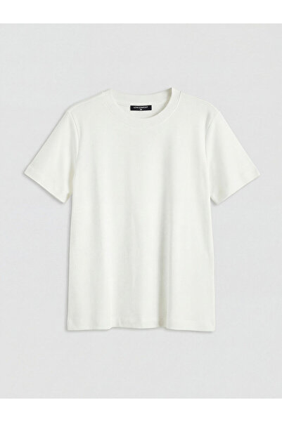 LC Waikiki Γυναικείο T-shirt με λαιμόκοψη ποδηλάτου (S6)