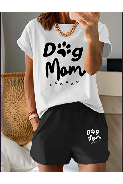 Joetsu Dog mom printed t-shirt and shorts set