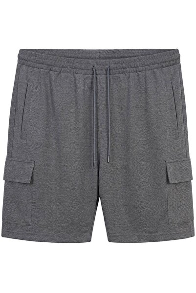 tambattal Dekons Cargo Pocket Plus Size Jacquard Combed Cotton Shorts