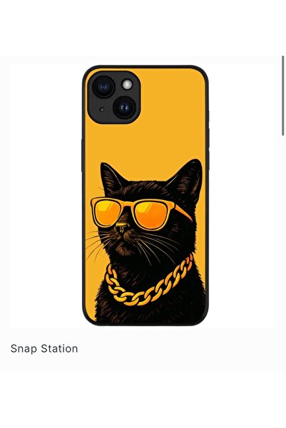 SNAPSTATIONRO Husa de protectie, MagSafe, iPhone 15 - Cool Cat