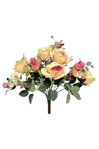 AFO Μπουκέτο με 9 κρεμώδη τριαντάφυλλα Freedom με μαρσάλια