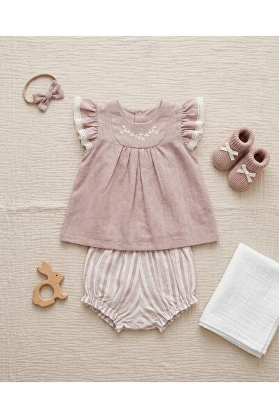 Tongs Baby Baby Girl & Child 2-Piece Linen Set
