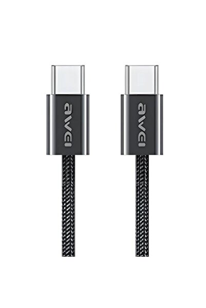 AWEI cablu CL-219T USB-C la USB-C 60W negru/negru iPhone 15