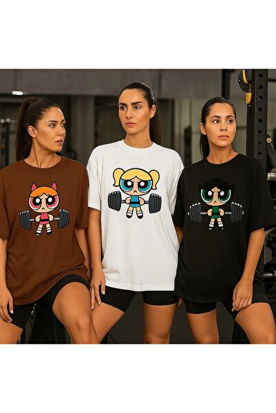 Zonsra تي شيرت مطبوع عليه Powerpuff Girls للجنسين