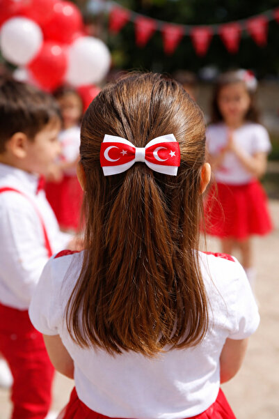 23 Nisan Temalı Saç Tokası - Ay Yıldız Detay