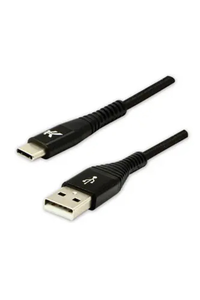 LOGO Cablu USB USB-A - USB-C 1 m Negru