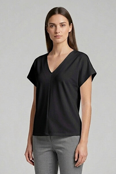 Şiir MOA Regular Molded Molded V-Neck με μανίκια νυχτερίδας Γυναικεία Μπλούζα...