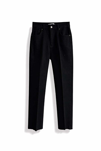 5in1Canpolat Μαύρο ψηλόμεσο τζιν Boyfit 2004