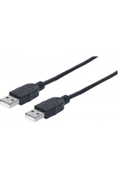 MANHATTAN Cablu USB-A - USB-A 1 m Negru (353892)