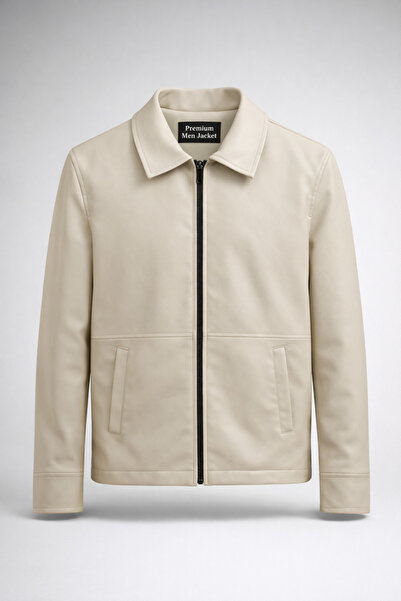 BASEL.CO Δερμάτινο Μπουφάν Υψηλής Ποιότητας - Μοντέρνα Στενή Γραμμή