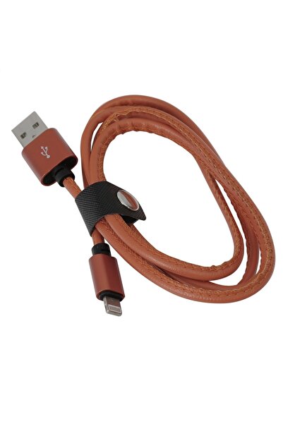 Platinet ASPER Cablu USB Lightning din piele 1M 2.4A Maro TE [43298]