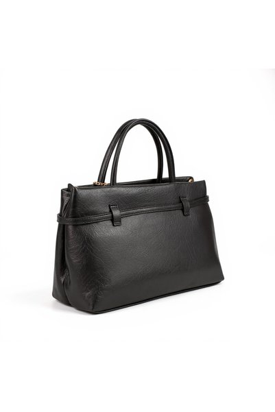 Çanta Sepetim Soft Leather Women's Hand and Shoulder Bag with Belt Detail