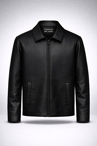 BASEL.CO Geacă din piele premium - Croială modernă slim fit