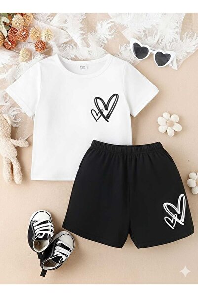 Nice Clothes Summer Children's T-Shirt Shorts Unisex (Heart Printed Inside)