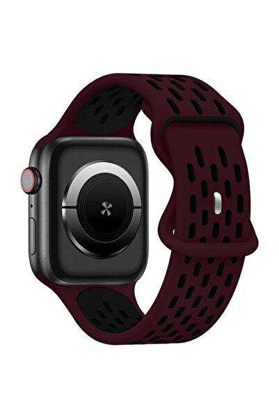 Beline Curea Apple Watch New Sport din silicon 38/40/41mm bordo-negru cutie