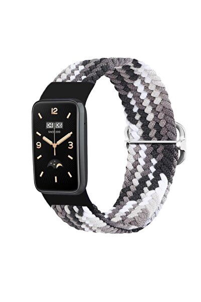 Beline Curea împletită Mi Band 7 Pro/M7 Pro (13), NEGRU-ALB/ALB-NEGRU