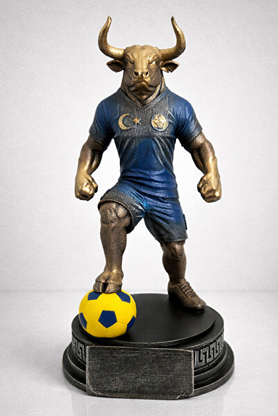 Gift Garden SARI-LACİVERT futbolcu kadıköy boğası maskot biblo , obje