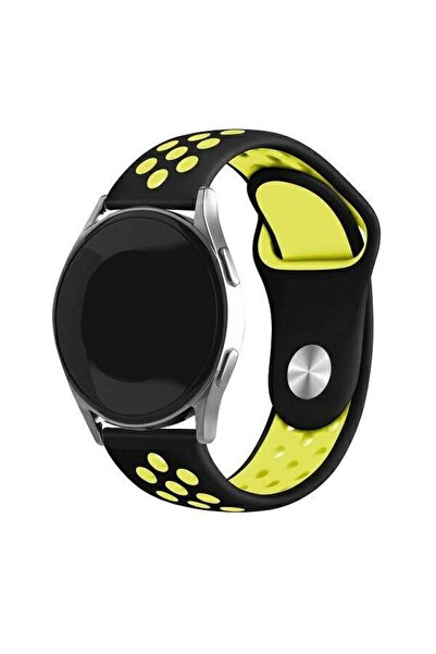 Beline Curea de ceas 20mm Sport din silicon negru-galben, cutie