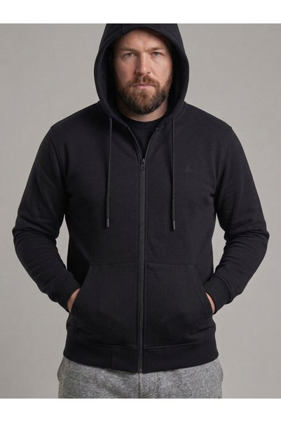 just wear zt Zippered Hooded Jacket, 2 Thread Cotton Blend, Comfortable Fit with Kangaroo Pocket